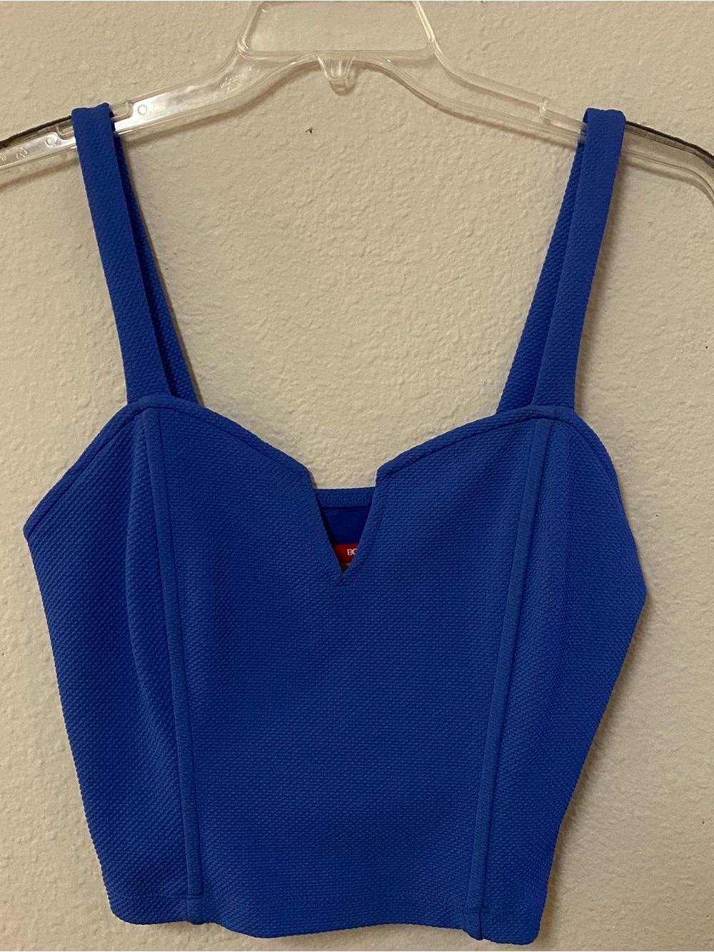 BONGO Blue Corset Crop Top - Size Large - NWT!